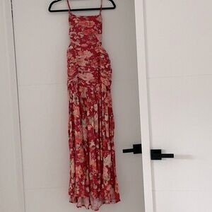 Floral Red Maxi Dress